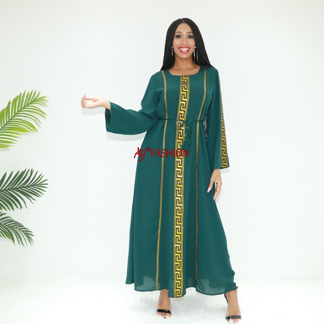 Roupas africanas pretas abaya barata 8754 Togo Moda Ethereal Dress