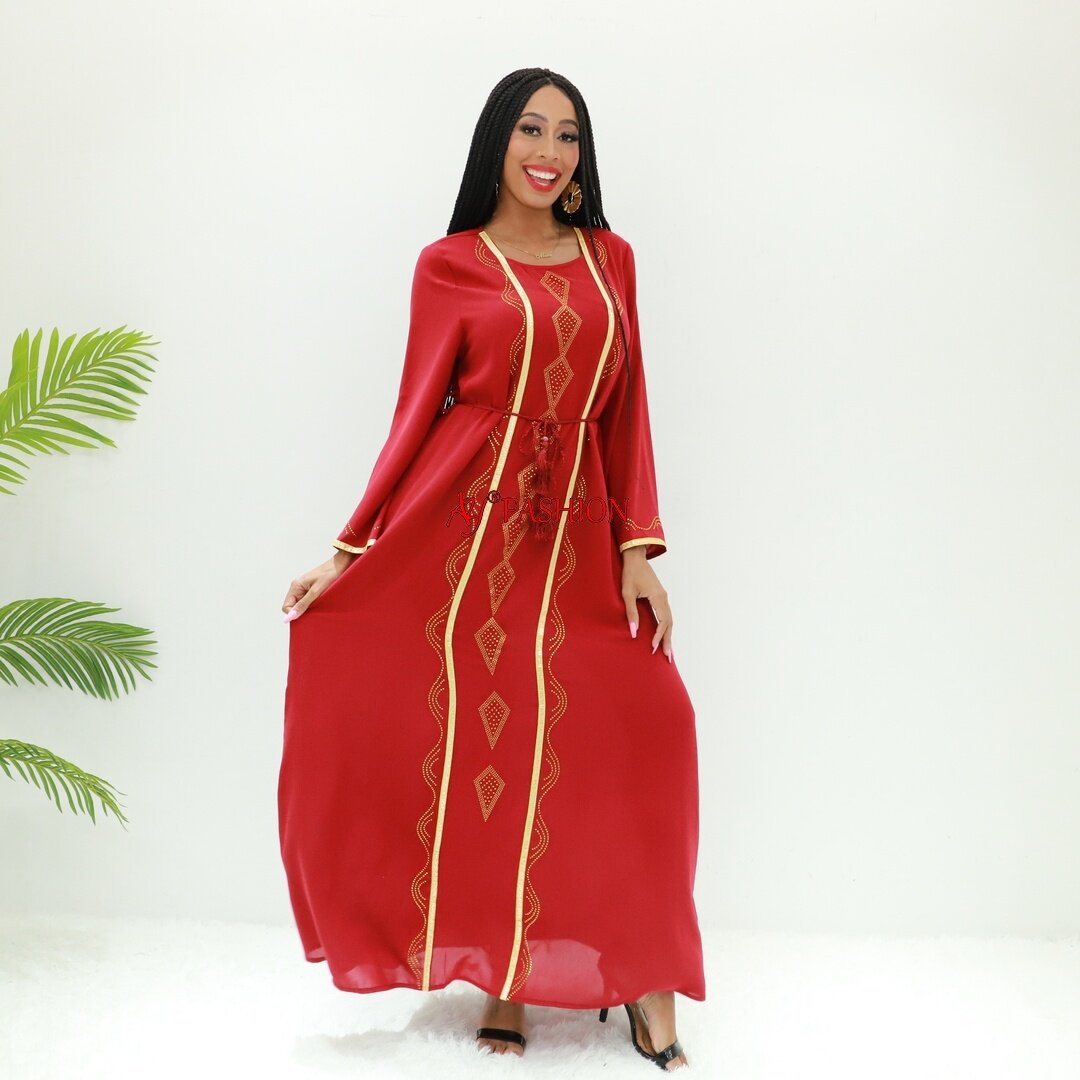 Afrika Kleidung chinesische Trims für Kaftan 8756 Nigeria Kaftan Abaya