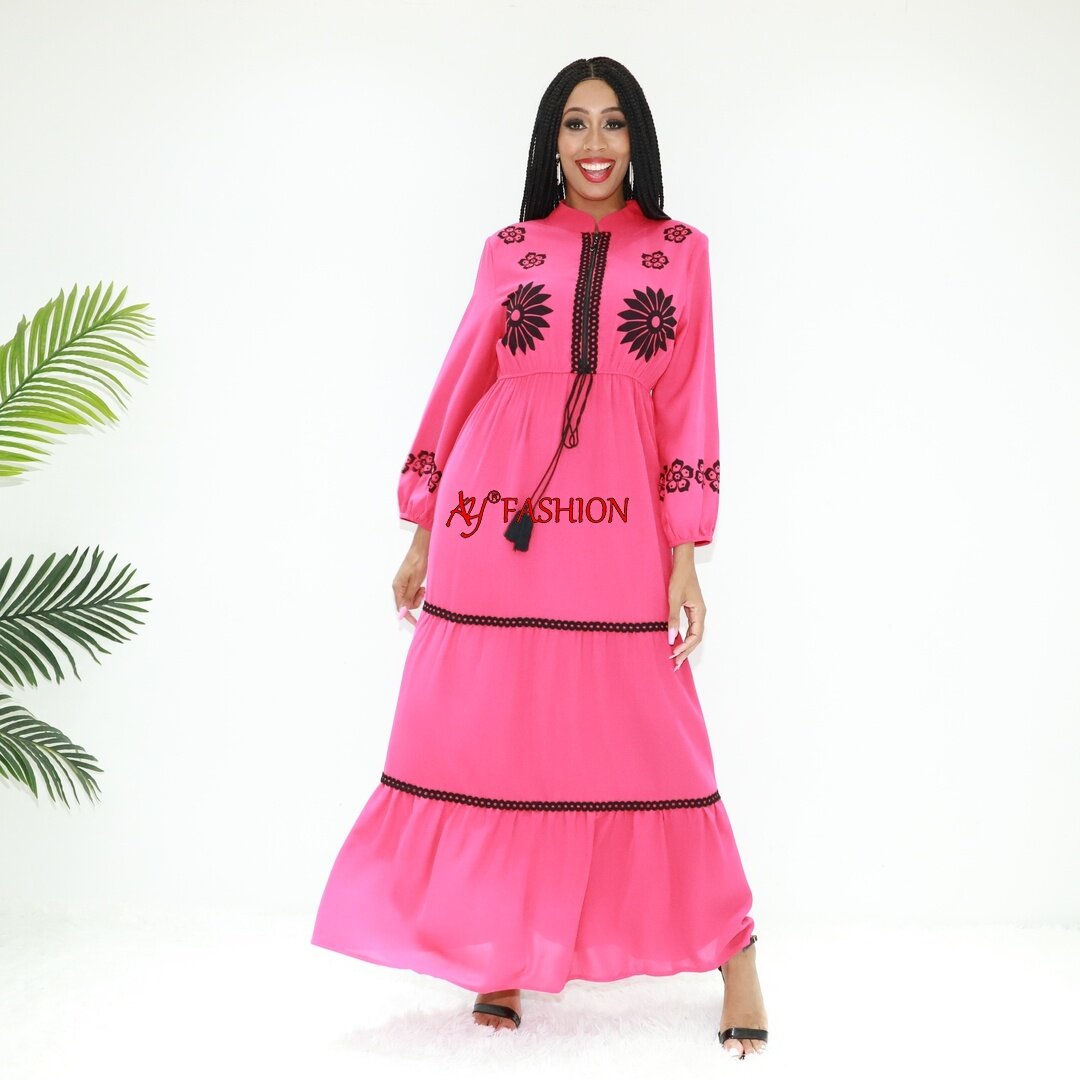 Ropa de África original abaya ayfash 8768 togo vestido musulmán maxi vestido