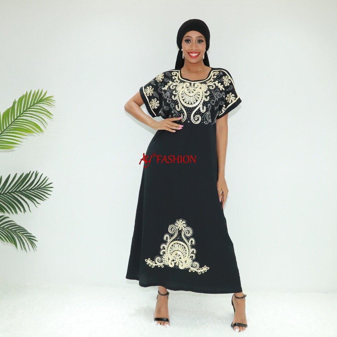 Lose sitzender Kleid Lady Boubou An6018 Tansania Abaya Traditionelle muslimische Kleidung