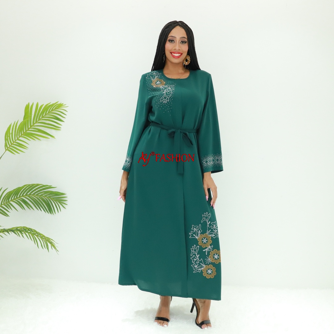 Jilbab Kaftan con venta caliente AY Fashion AN6024 Abidjan Abaya Abaya