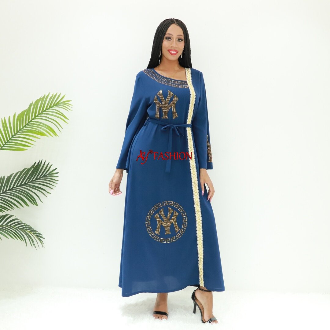 Roupas africanas Vestidos de hijab elegantes ay moda an6070 Tanzania boubou vestido árabe