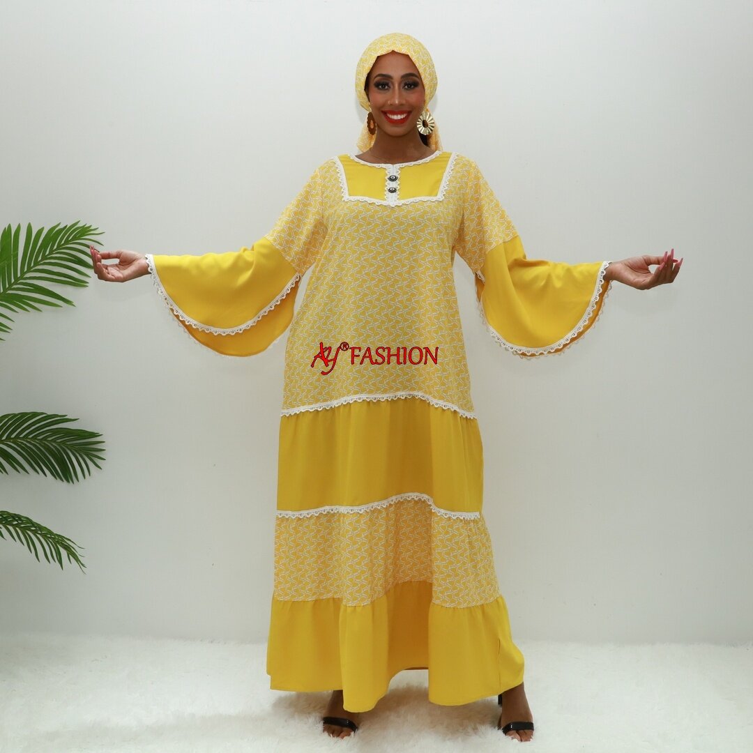 Islamische Kleidung Abaya mit angeschlossenem Hijab BL2395f Nigeria Mode arabische Kleidung