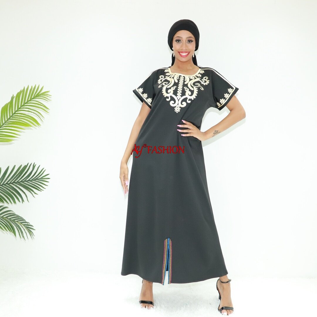 African clothing chiffon abaya sleeves designs SG24235 Tanzania muslim dress Arab dress