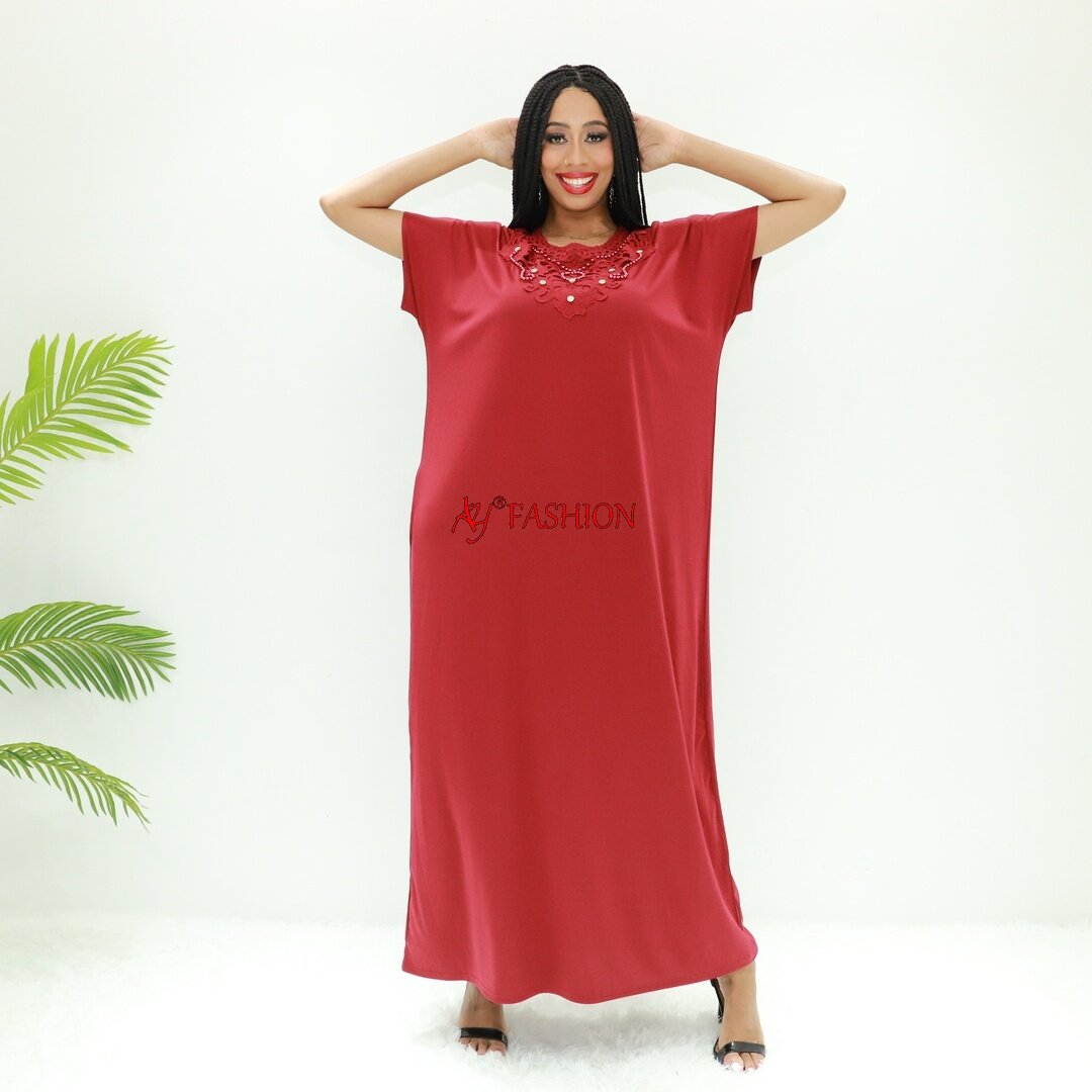 Bescheidene Kleiderspitzenkleider für Lady 2023 SG24308 Kongo Boubou Muslim Kleid