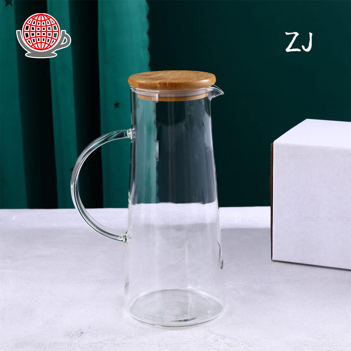 glass pitcher with lid and spout,glass iced tea pitcher,glass pitcher water