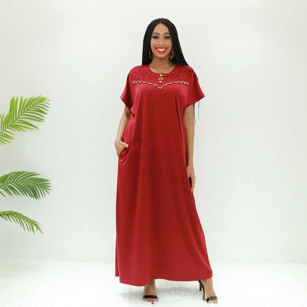 Frau ethnische Tragen Blumenkleider Maxi SG24315 Tansania Abaya Kaftan