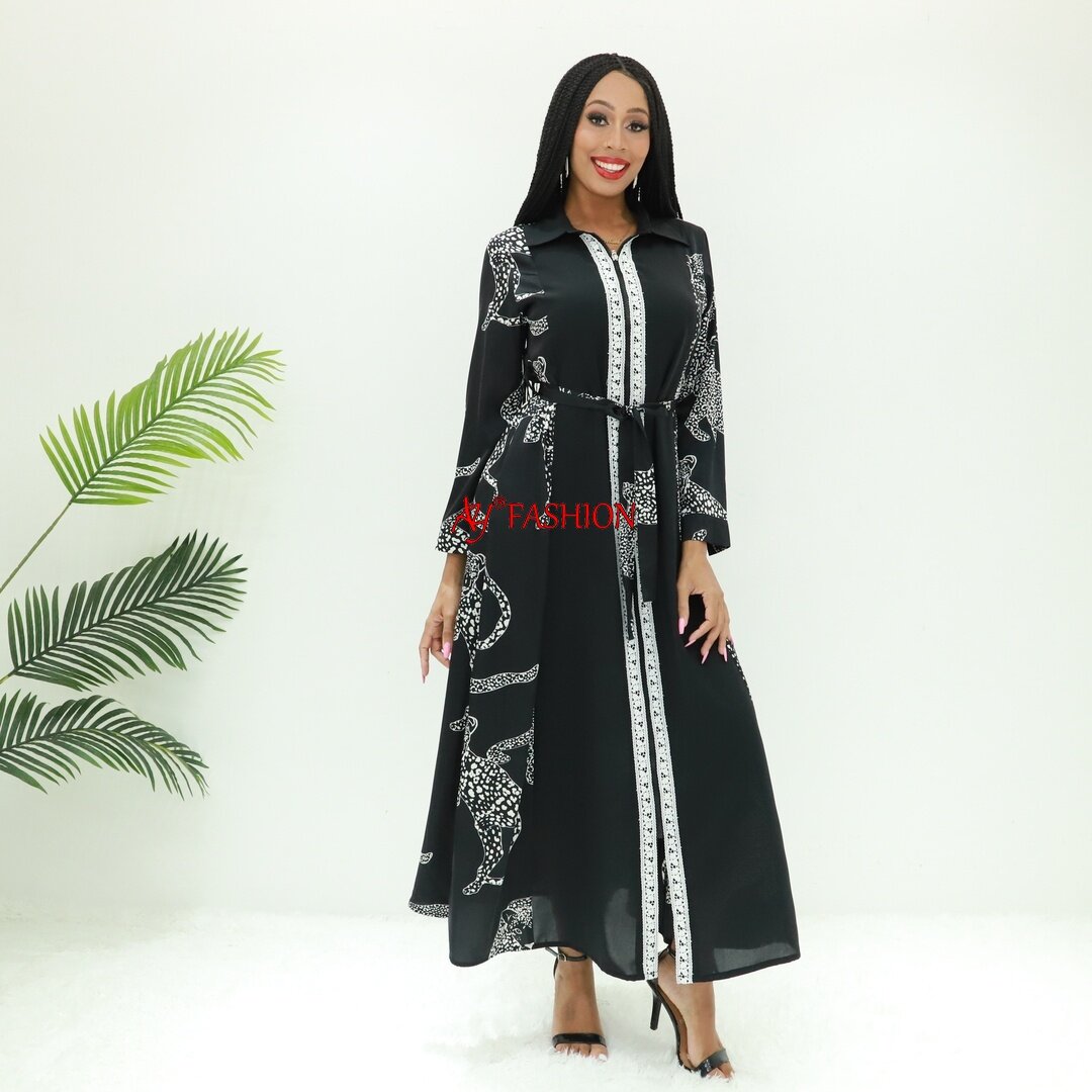 Vestido modesto Seda Abaya Ay Fashion SG40247 Tanzania Kaftan Maxi Vestido