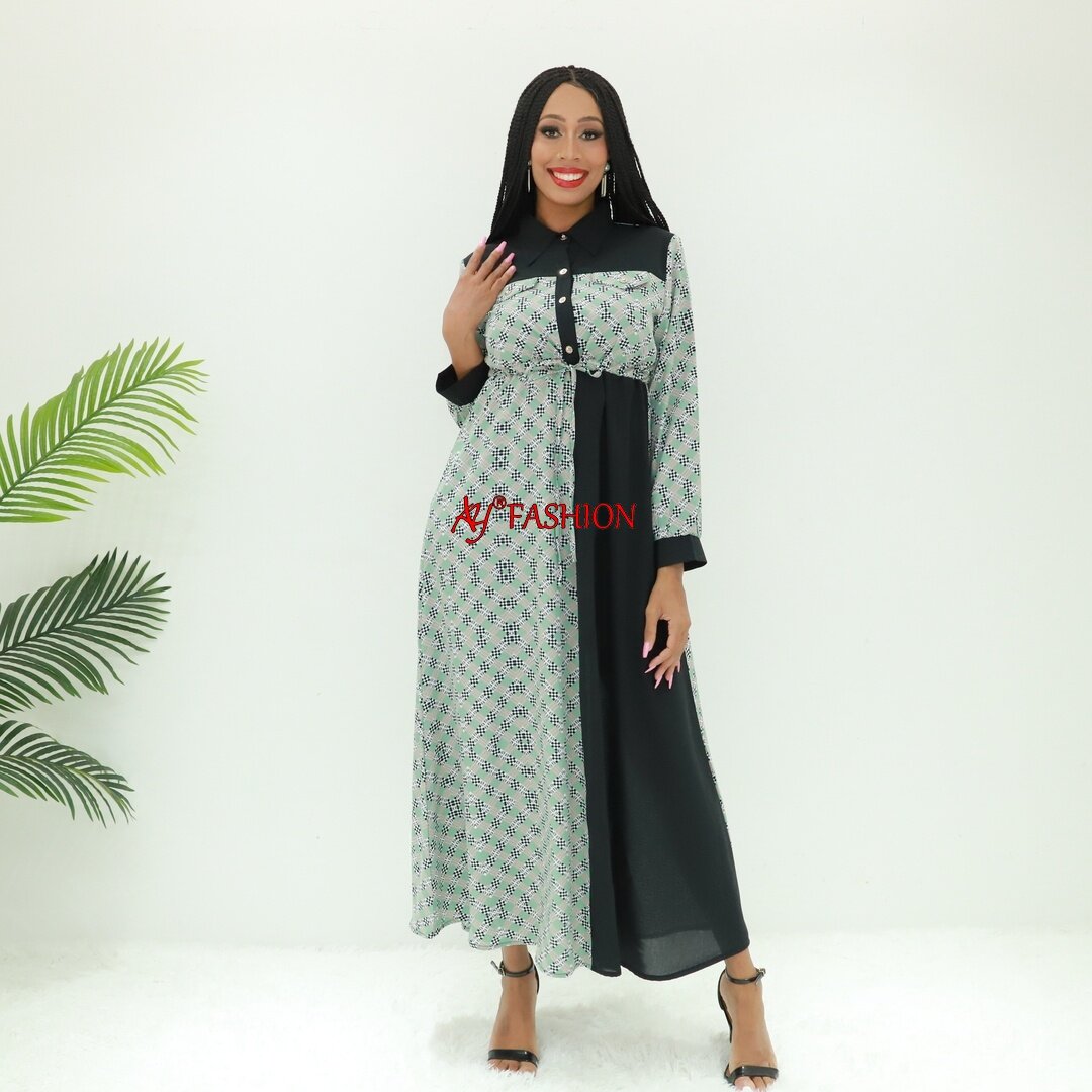 アフリカンドレスJalbab Abaya SG40277 Togo Fashion Arabドレス