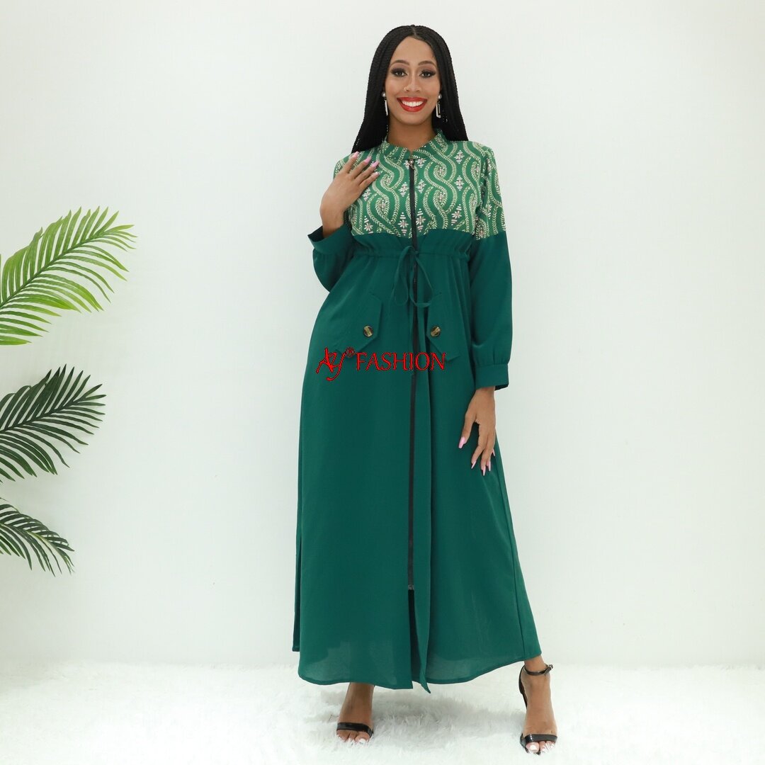 Modest wear satin front open abaya AY Fashion SG40290 Cameroon Fashion abaya