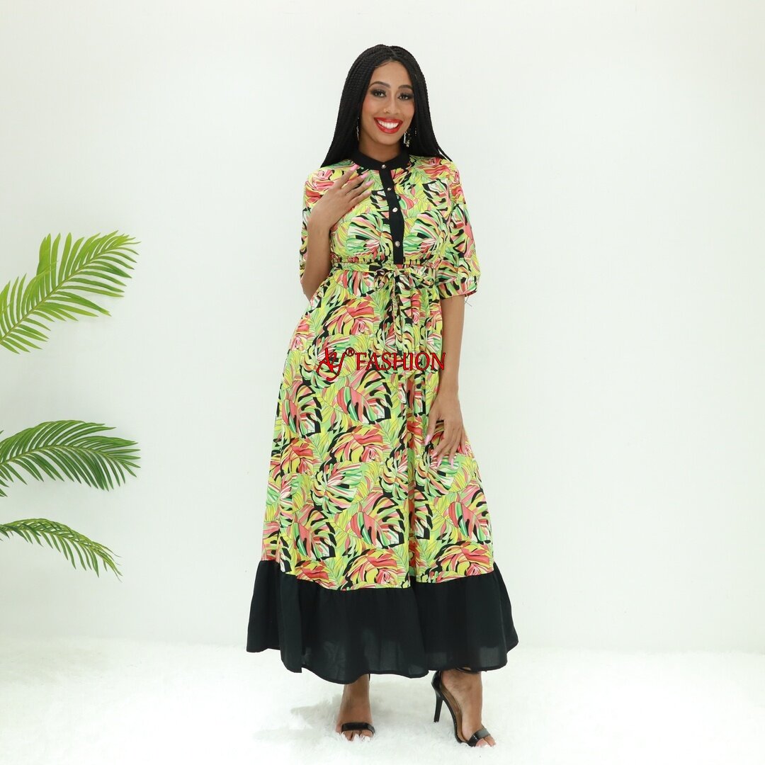 Roupas africanas étnicas Jalabiya apressou a moda SG40304 Camarões Kaftan Ladies Dress