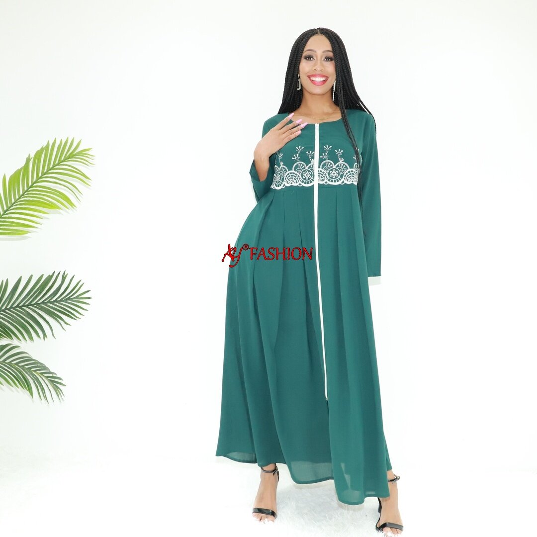 Élégant Abaya africain Kaftan Cotton Ay Fashion SG613 # Congo Fashion Hijab Robe