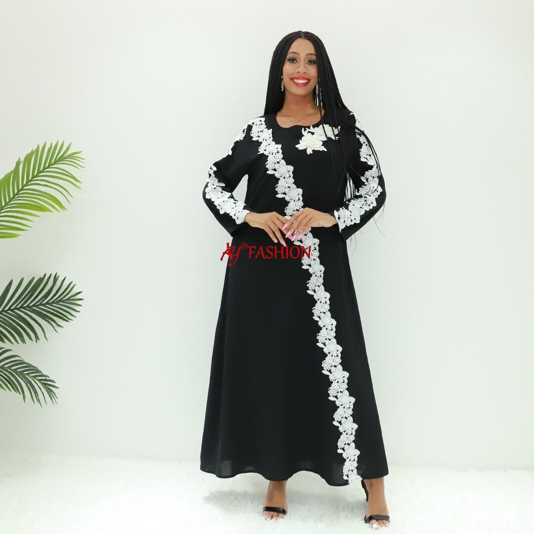 Jilbab black muslim elegance abaya AY Fashion SG625 Cameroon Fashion ladies dress