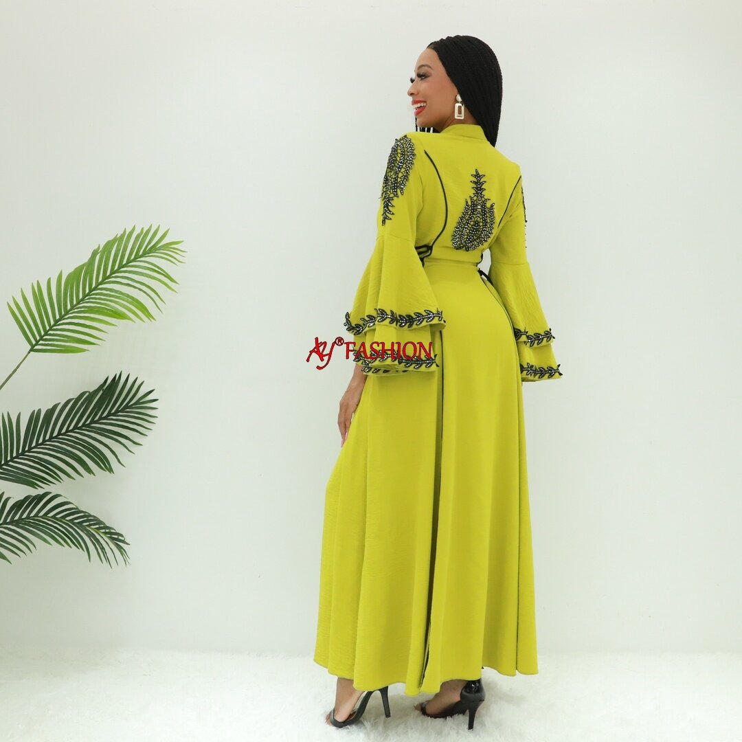 Vestido de hijab de moda islámica Dubai ay Fashion Sg662 Abidjan Ropa árabe Vestido