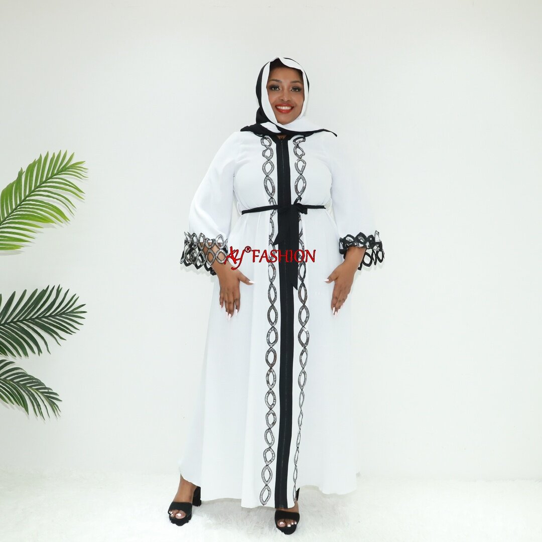 Vestidos de corpo decentes e elegantes abaya sg663 gana boubou vestido etéreo