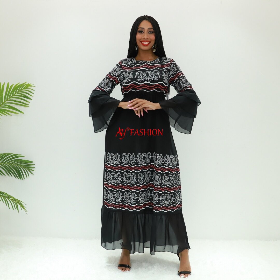 muslim women dress abaya pores W580F Cameroon Fashion Long robe