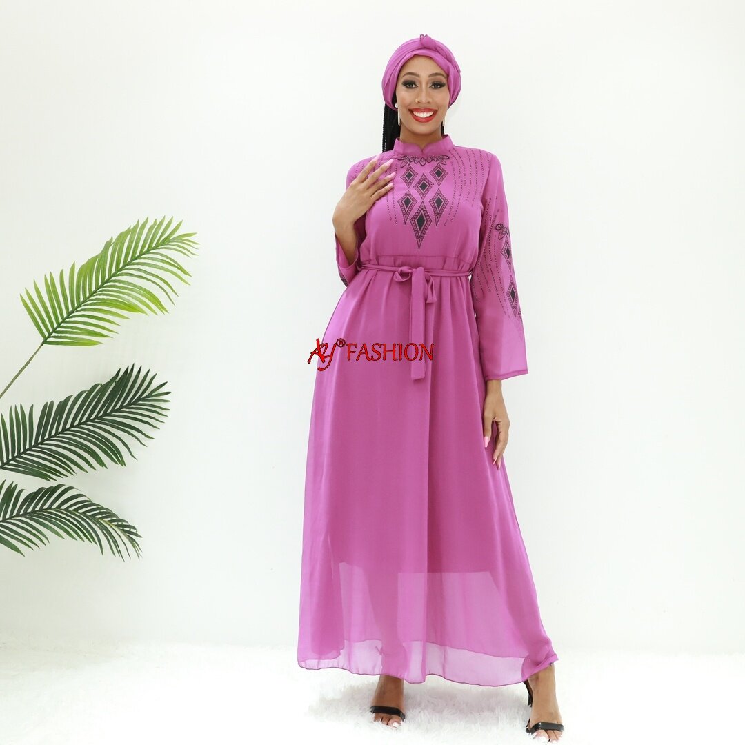 Bescheidenes Kleid westlicher Stil Abaya Ay Mode W591f Kongo Abaya Hijab Kleid