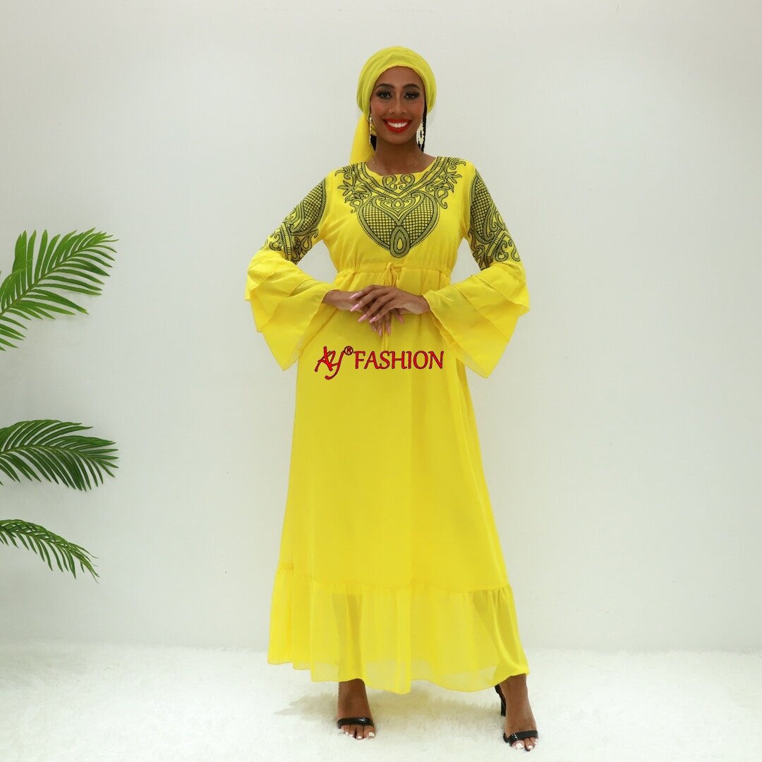 Ropa de África Nueva tendencia Abaya Ay Fashion W601F Camerún Boubou Kaftan