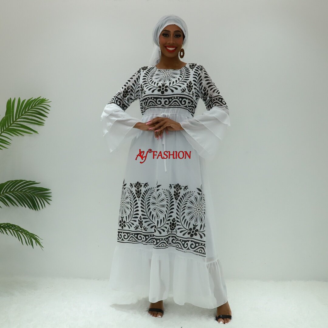 Islamic fashion kaftan with AY Fashion W608F Togo boubou Muslimah dress