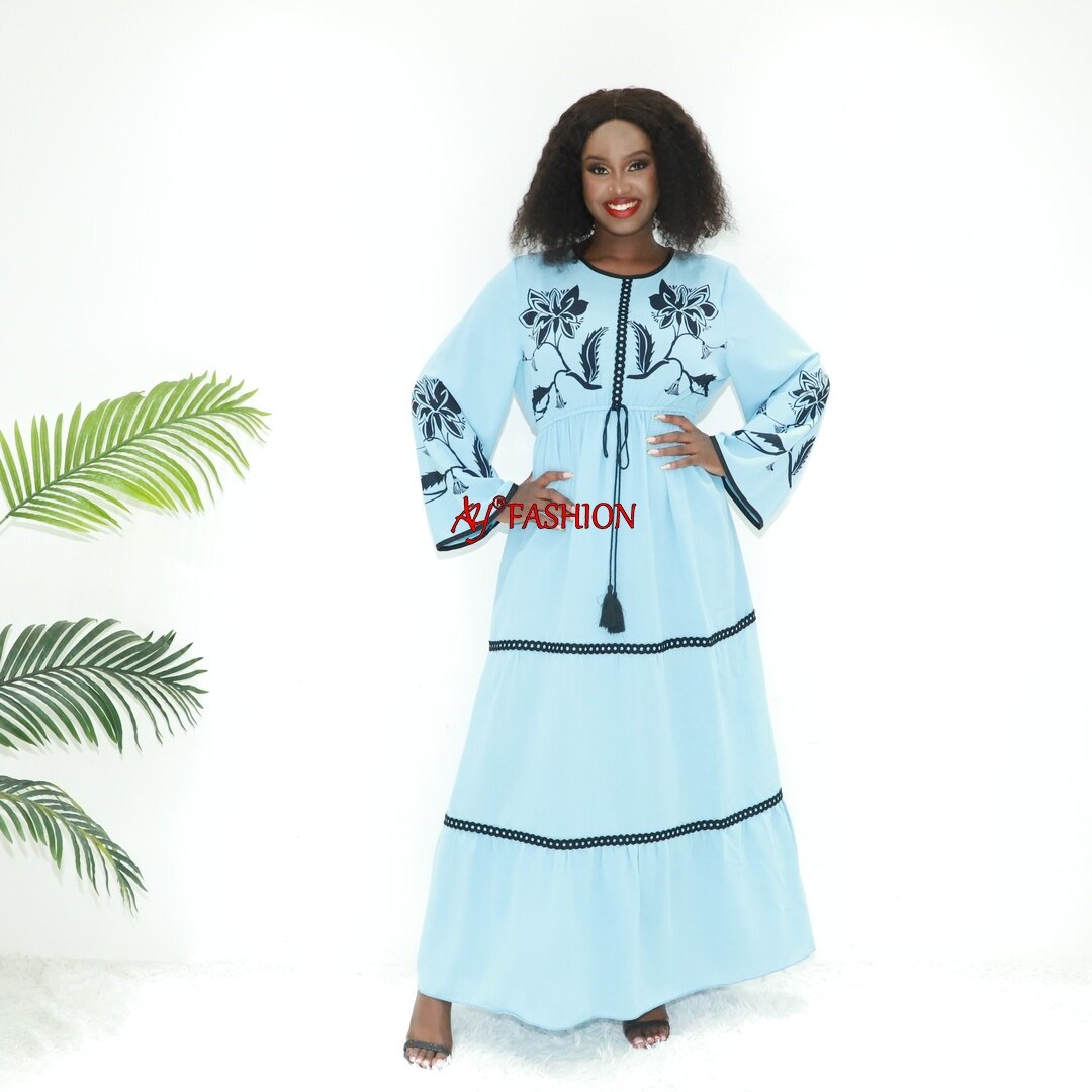 Jilbab AfricanチュニックメーカーAYファッション8781ナイジェリアCaftan Islamic Modesty Dress