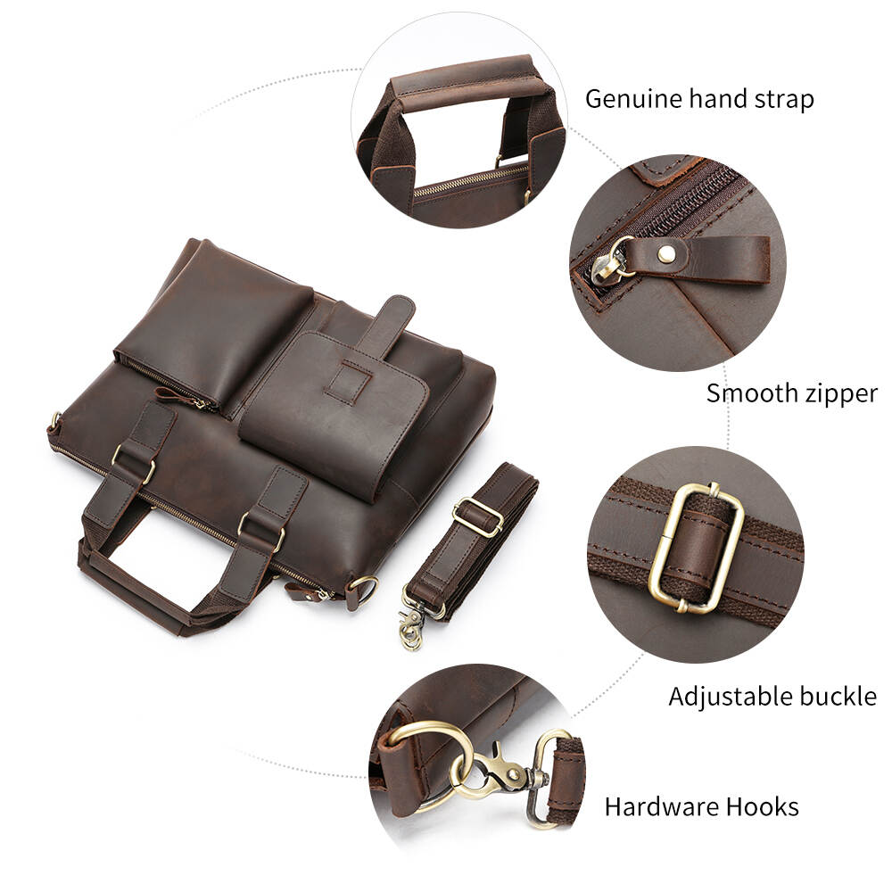 leather attache briefcase mens, china small shoulder bag