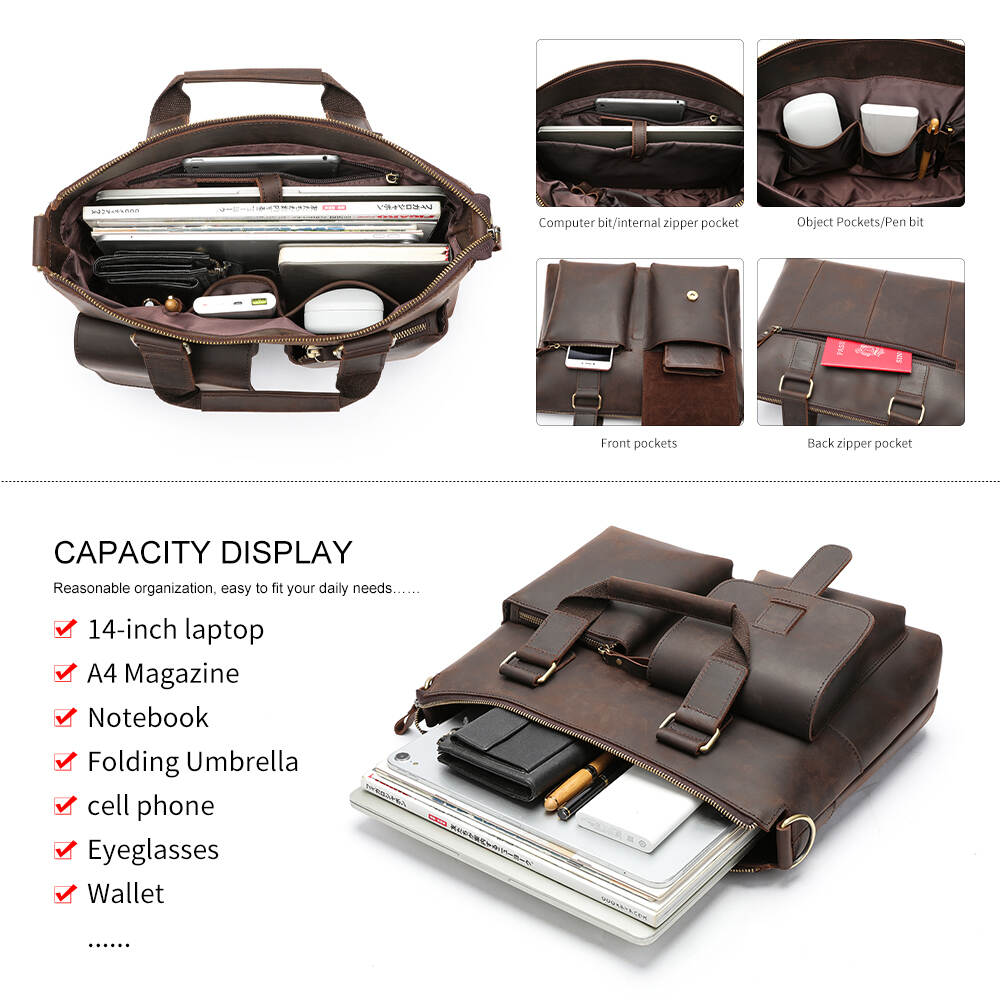 leather attache briefcase mens, china small shoulder bag