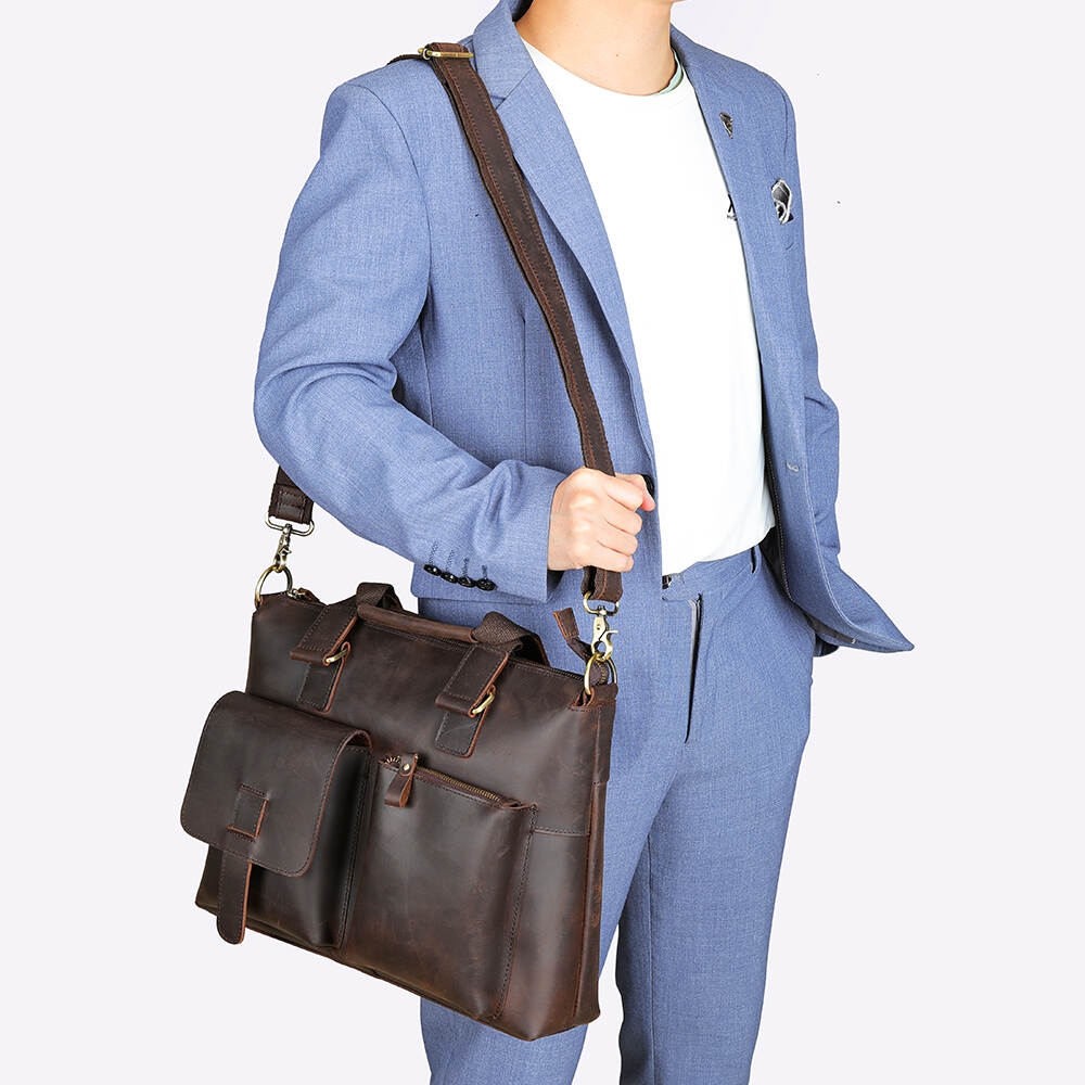 leather attache briefcase mens, china small shoulder bag