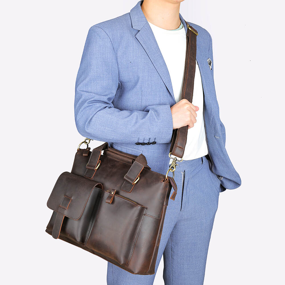 leather attache briefcase mens, china small shoulder bag