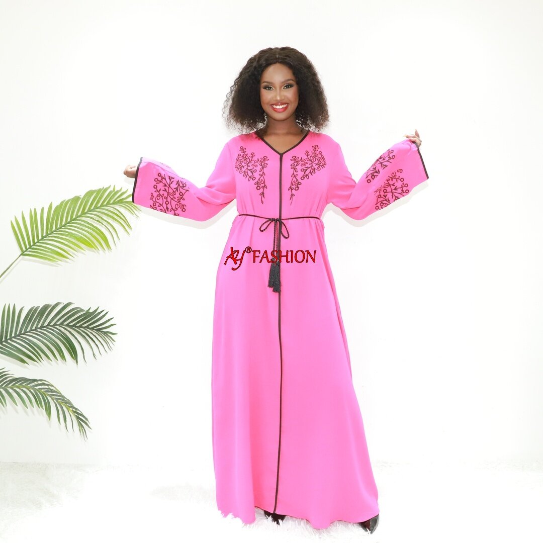 Modest wear jazz crepe abaya AY Fashion 8794 Abidjan abaya Arab dress