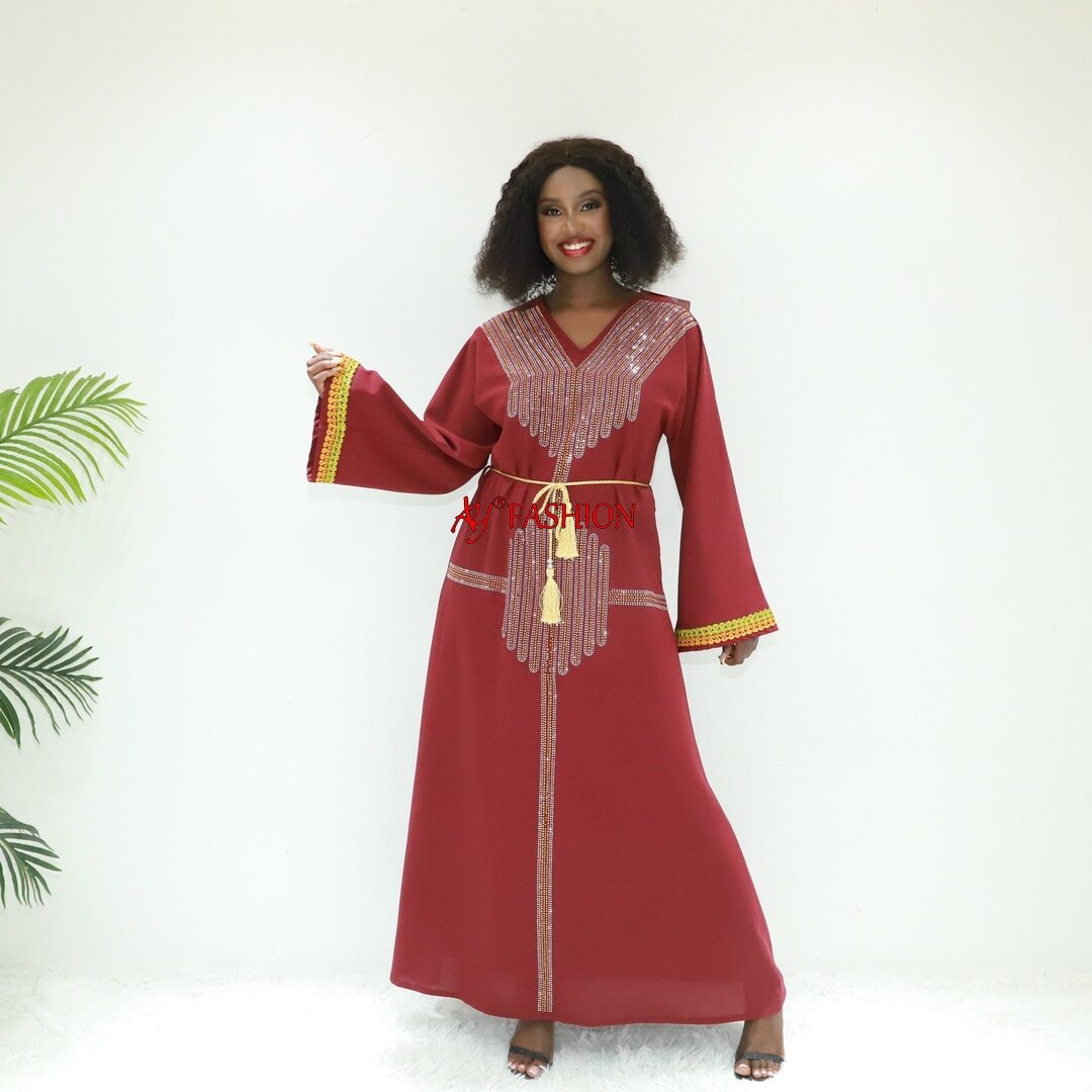 Afrique robe robe muslimah dentelle An6085 Cameroun Caftan Ladies mode robes