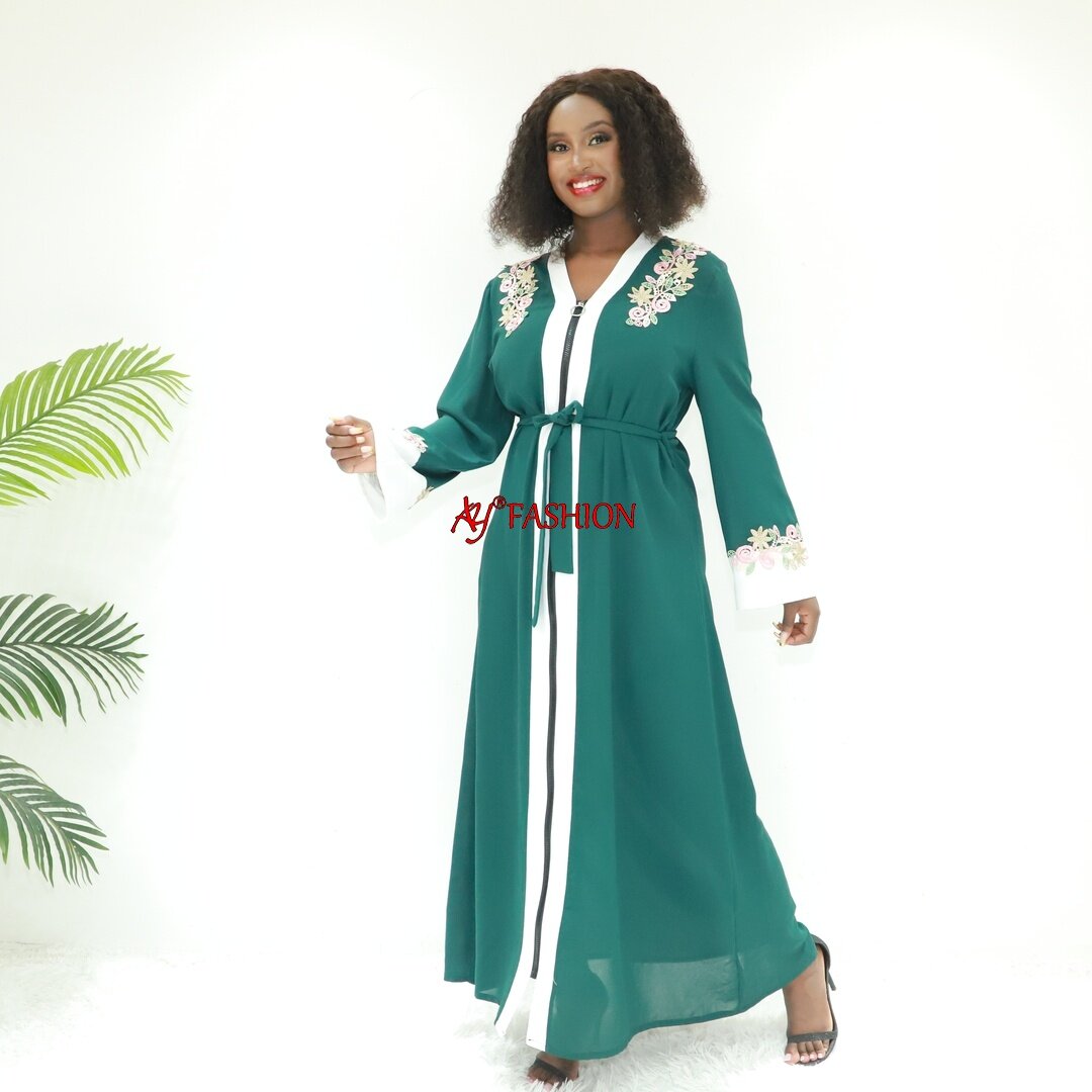 Atuendo bordado abaya saudi an6090 abidjan ropa kaftan