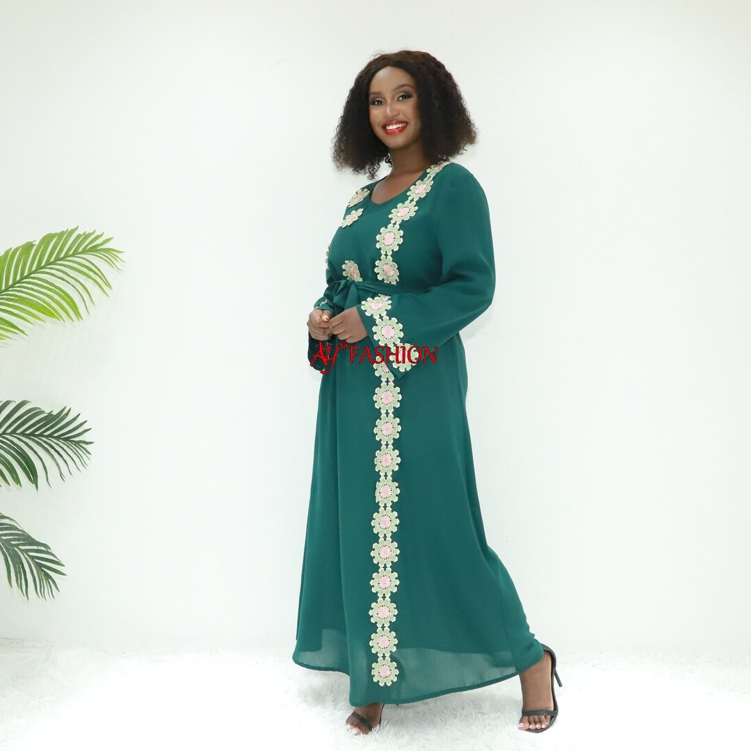 Свободное платье, дамы, абая, мода, а-6092 Abidjan Boubou Muslim Dress