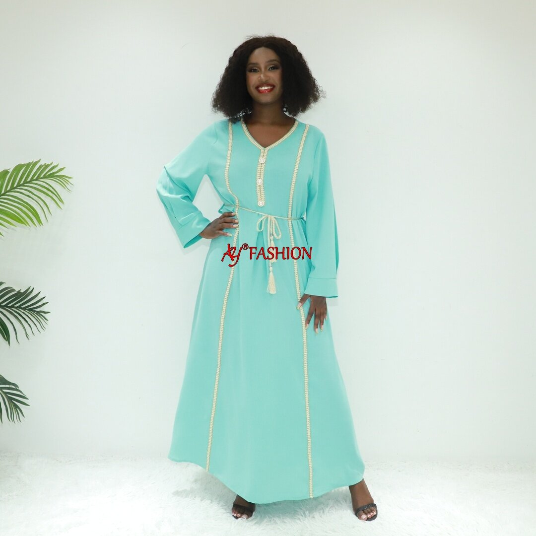 Ropa de diseñador de ropa islámica AN6097 Vestido musulmán de Tanzania Abaya