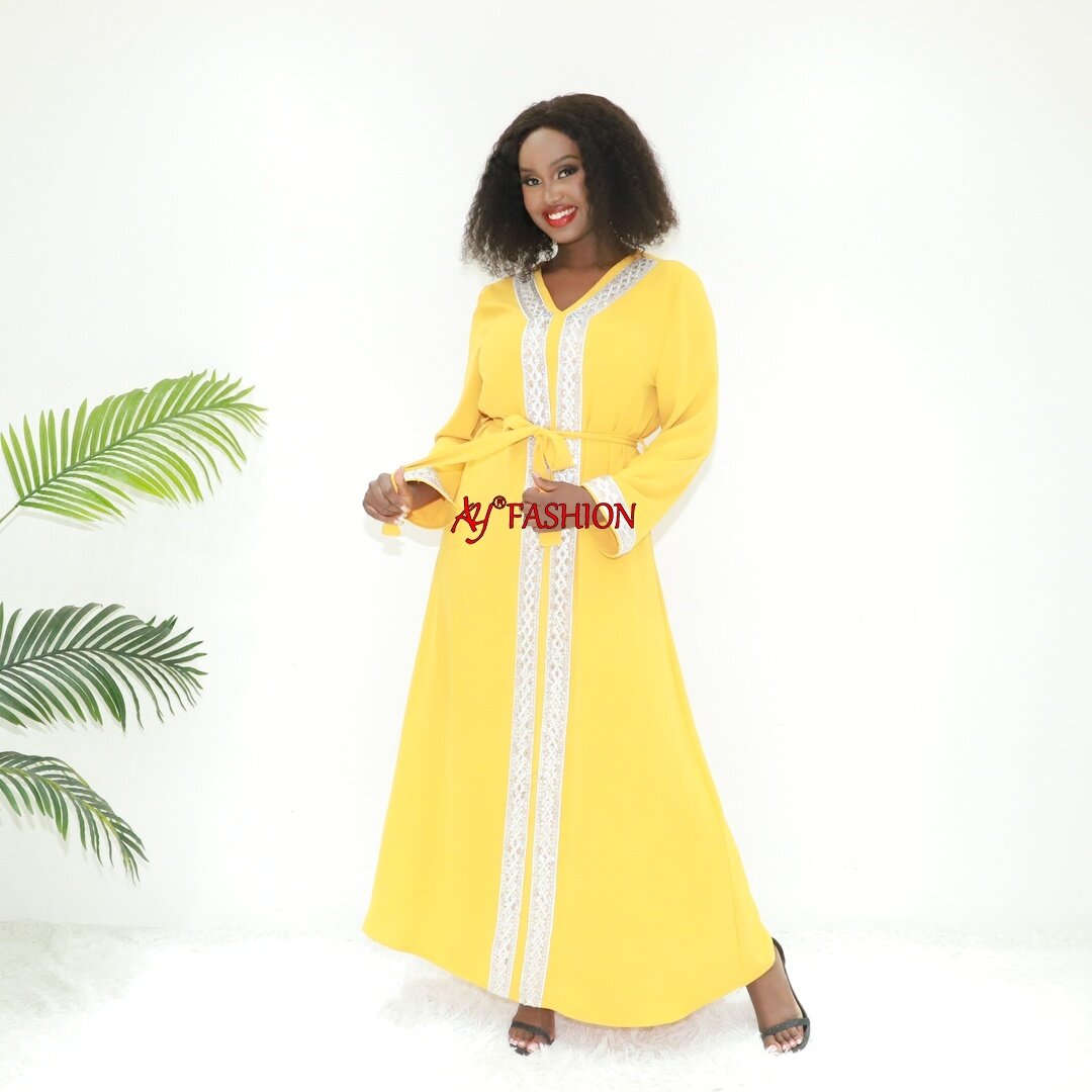 Jilbab muçulmano abaya novo estilo africano ay moda an6105 Abidjan Fashion Kaftan