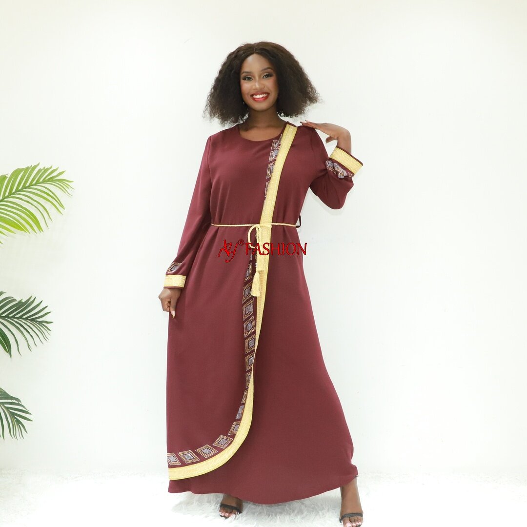 イスラム教徒の服アバヤエジプト2023 AN6117 CONGO BOUBOU MUSLIMAHドレス