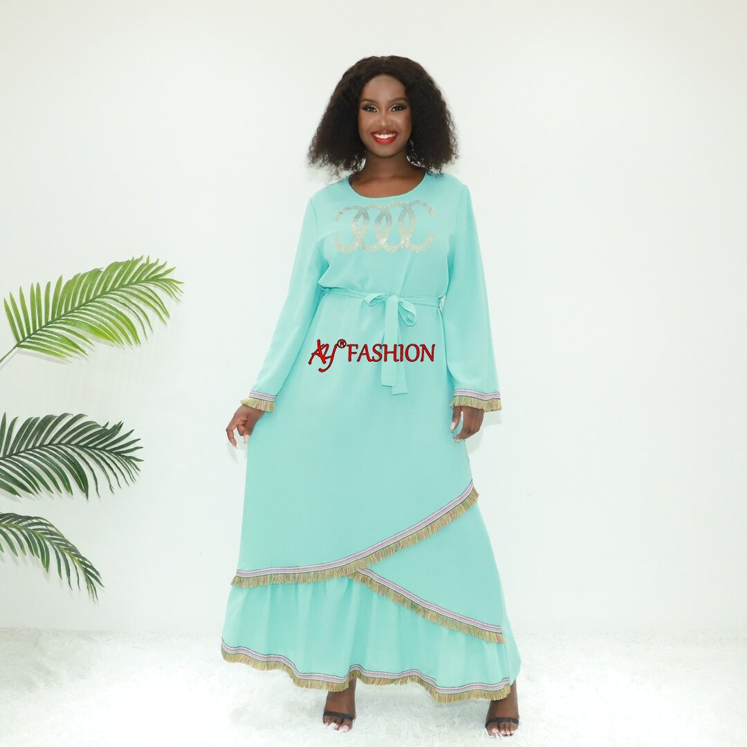 Loose-fitting gown ladies dress suit AY Fashion AN6126 Tanzania abaya Arab dress