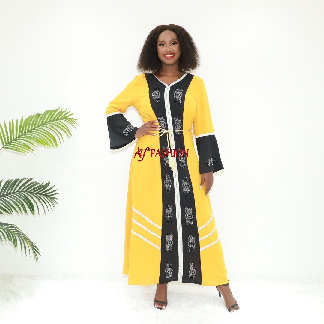 Locker sitzendes Kleid nigerianisches Kleid überstürzt Ay Fashion an6131 Nigeria Kleidung Damen Kleid