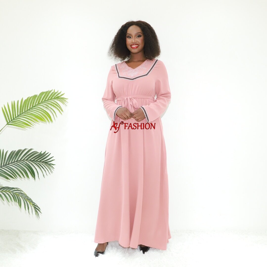 Африканское платье дамы средние платья yy fashion Q604 Ghana Caftan Muslimah Платье