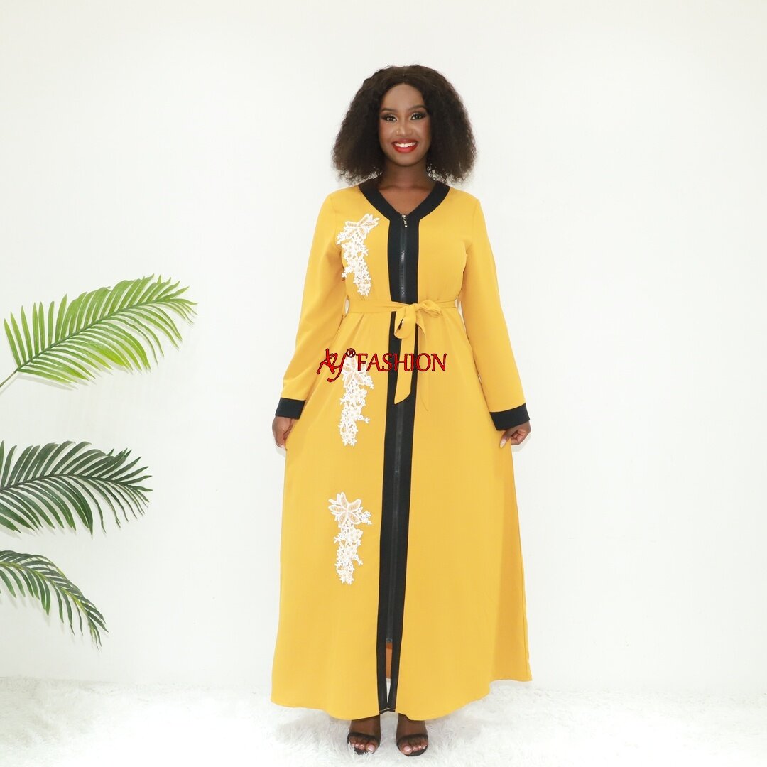 Africa Vêtements Hijab Abaya Nouveau modèle Dubaï Q617 Congo Fashion Long Robe