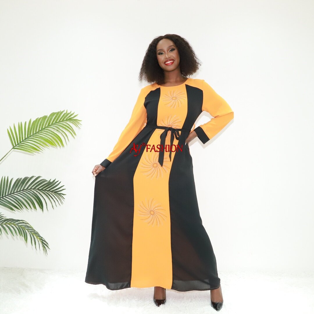 Afrika Kleid schöne Abayas Ay Mode Q618 Tansania Abaya Long Robe