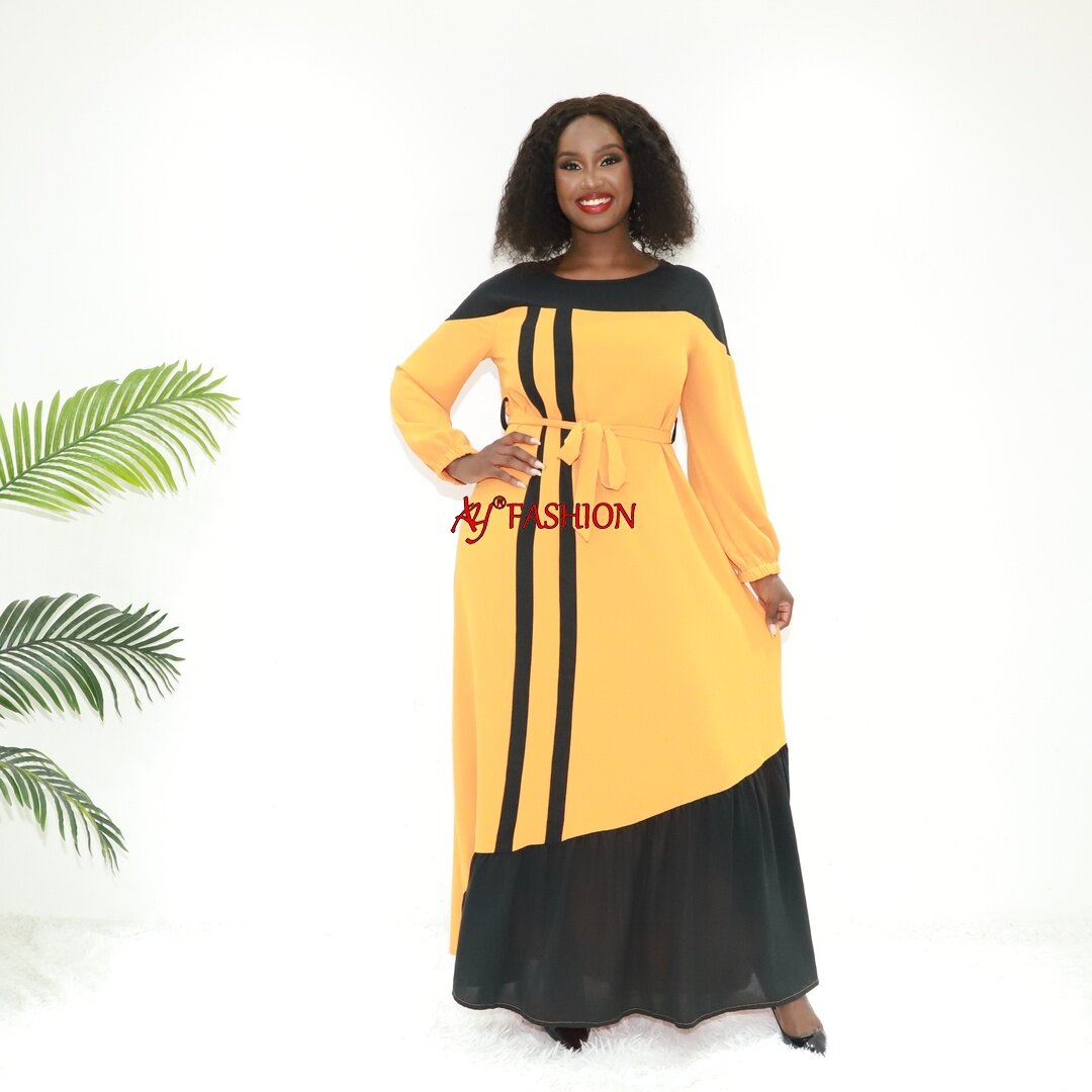 Robe à l'apicacteur Abaya pour Teen Ay Fashion Q625 Tanzania Boubou Dames Robe