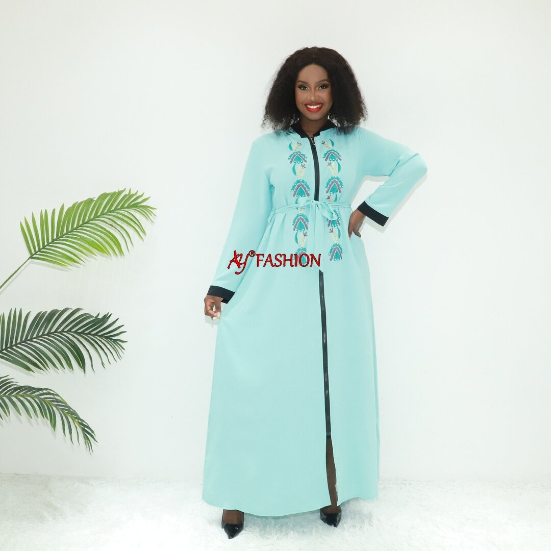 Elegante abaya abaya recortes Q635 Camerún moda vestida musulmana