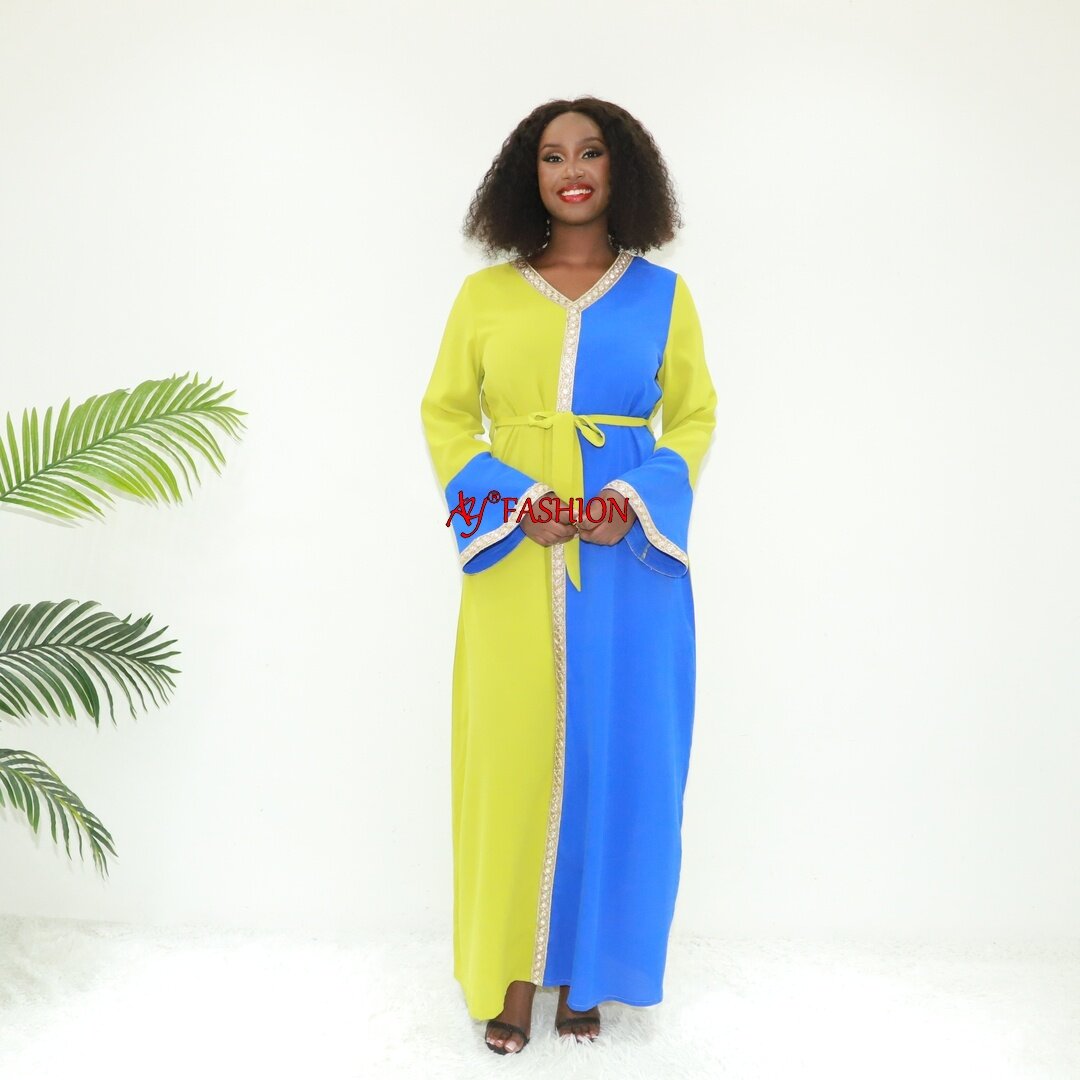 Africa Clothing Arabe Night Robe for Sleep Q642 Nigeria Fashion Muslim Robe