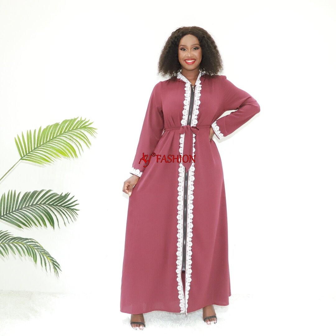 Robe ample verte Abaya Fournisseur AY Fashion Q652 Nigeria Muslim Doby Abaya