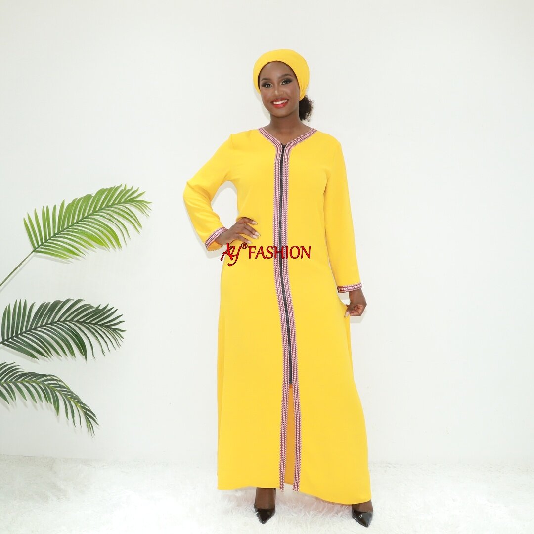 Vestido de estilo kimono Les Kaftan Africain SG24368F Congo Boubou Hijab Vestido