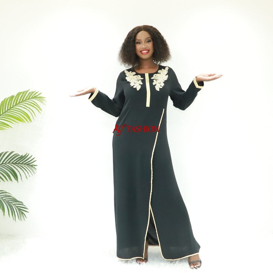 Modest wear polka dot abaya AY Fashion SG24375 Abidjan Fashion Arab dress