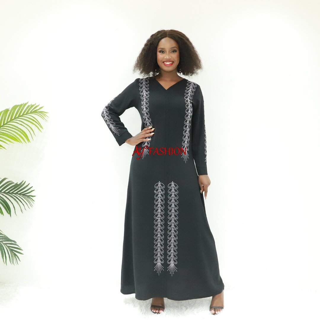 Elegante Abaya Irán Islámico Abaya Ay Fashion SG24378f Nigeria Boubou Muslim Vestido