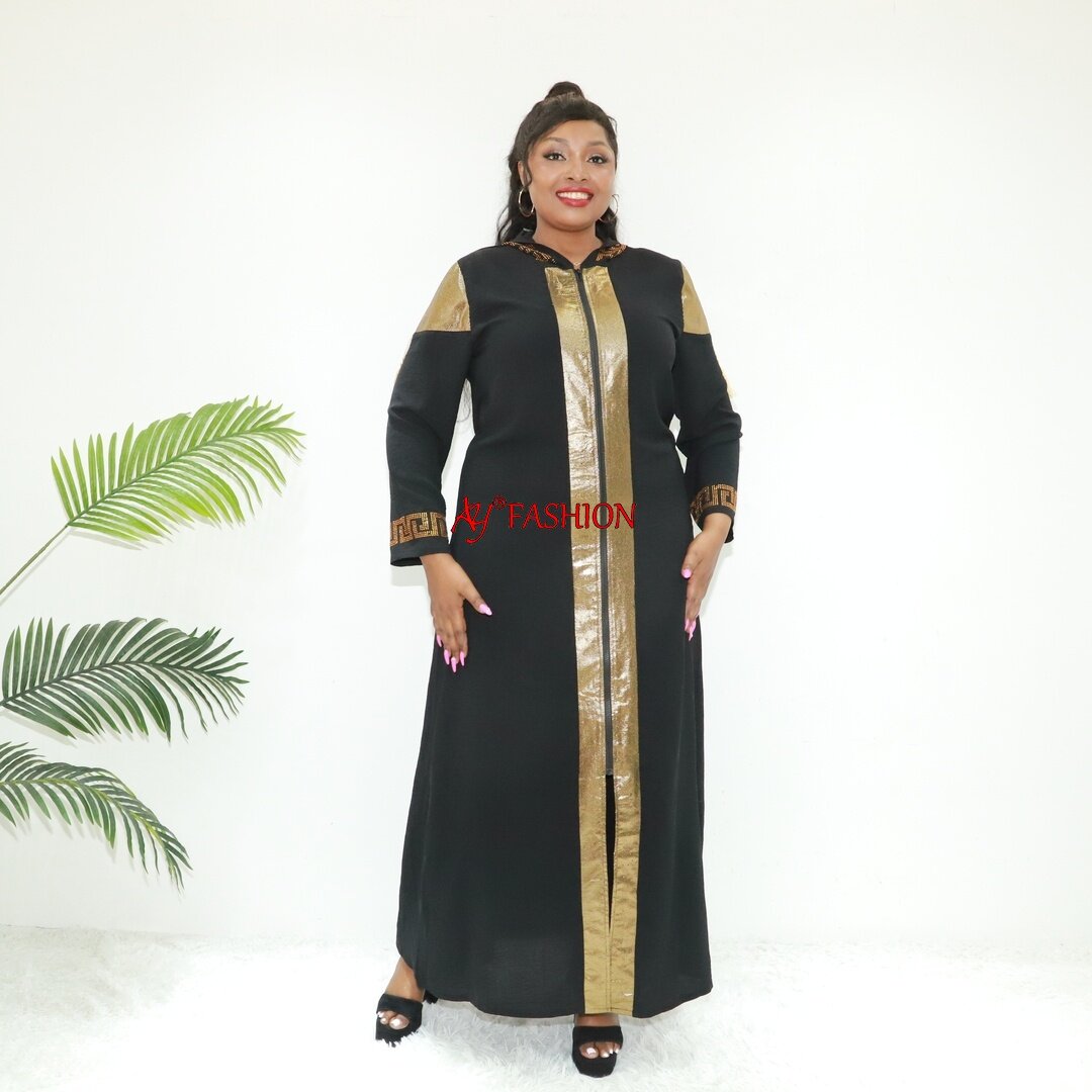 Tenue brodée Thrift Abaya Bale SG24380 Abidjan Muslim Dress Muslimah Robe