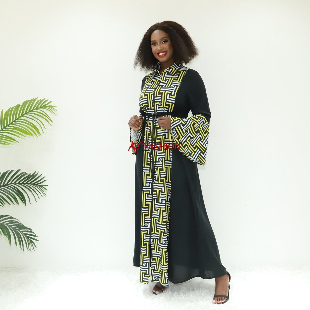 Vestido de chiffon kaftan de roupas africanas ay moda sg40354 nigeria caftan moda vestido