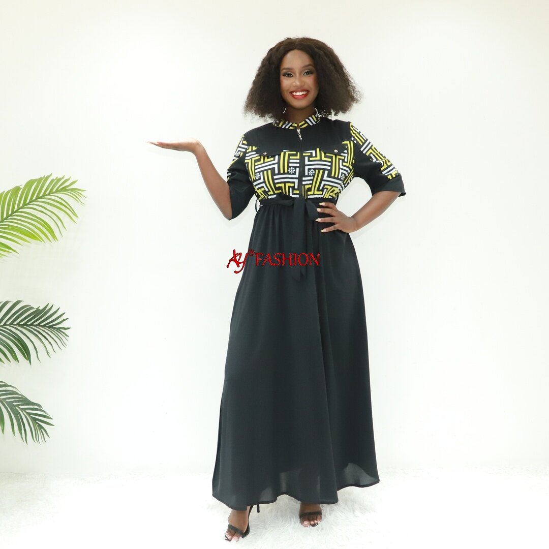 Africa clothing ladys long dress AY Fashion SG40358 Cameroon abaya ladies dress